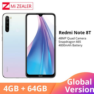 Global Version Xiaomi Redmi Note 8 Note 8T NFC 4GB RAM 64GB ROM Octa Core Smartphone Snapdragon 665 48MP 6.3" Screen Cellphone