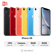 Load image into Gallery viewer, 2018 Unlocked Original Apple iPhone XR | 6.1&quot; Liquid Retina Fully LCD Display 64GB/128GB/256GB ROM 4G Lte Apple Smartphone